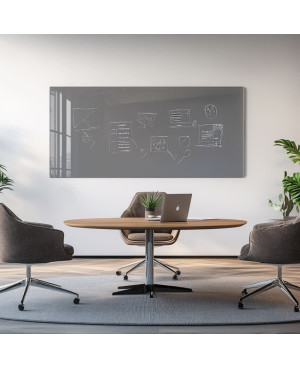 Šedá paynova skleněná magnetická tabule na míru Smatab®