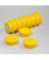 Kancelářský magnet kulatý  plastový žlutý OF-1, 1ks