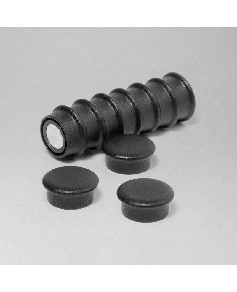 Kancelářský magnet kulatý  plastový černý OF-1, 1ks