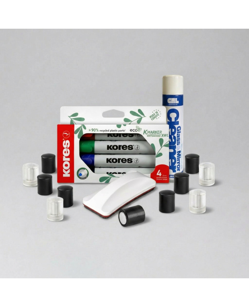 Střední zvýhodněná sada pro skleněné magnetické tabule SMATAB®