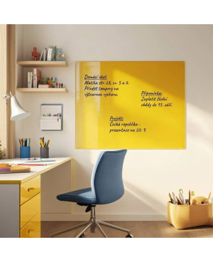 Žlutá neapolská skleněná magnetická tabule pro děti Smatab®