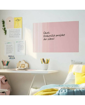 Skleněná magnetická tabule pro děti - růžová tělová Smatab®