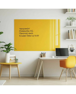 Skleněná magnetická tabule - žlutá neapolská Smatab®