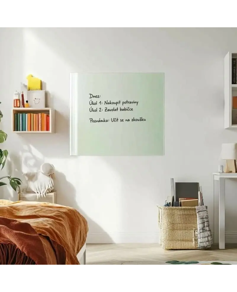 Skleněná magnetická tabule - bílá satinová Smatab®