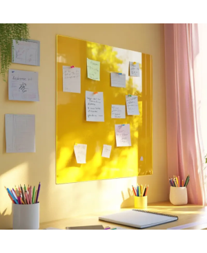 Skleněná magnetická tabule - žlutá neapolská Smatab®