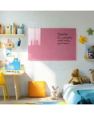 ✨ Ružová perlová sklenená magnetická tabuľa SMATAB®