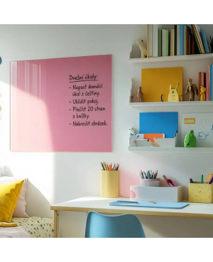 Skleněná magnetická tabule - růžová perlová Smatab®