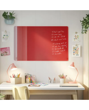 Skleněná magnetická tabule - červená korálová Smatab®