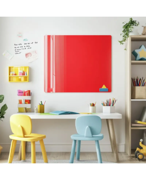 Skleněná magnetická tabule - červená korálová Smatab®