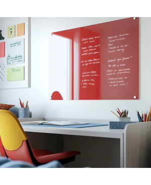 Skleněná magnetická tabule - červená korálová Smatab®