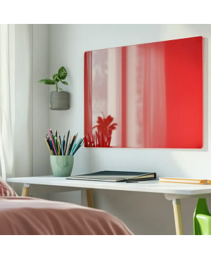 Skleněná magnetická tabule - červená korálová Smatab®