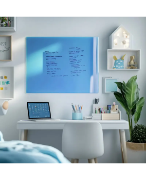 Skleněná magnetická tabule - modrá coelinová Smatab®