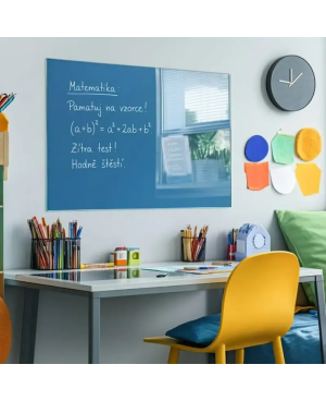 Skleněná magnetická tabule - modrá coelinová Smatab®