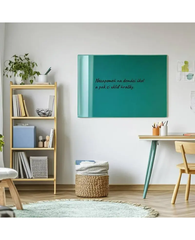 Zelená smaragdová sklenená magnetická tabuľa SMATAB®