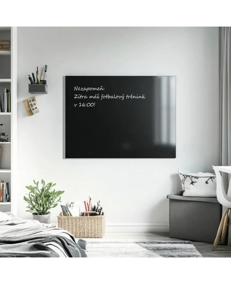 Čierna sklenená magnetická tabuľa SMATAB®