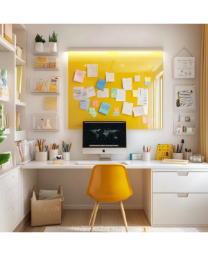 Skleněná magnetická tabule pro děti - žlutá exotická Smatab®