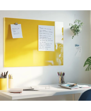 Skleněná magnetická tabule pro děti - žlutá exotická Smatab®