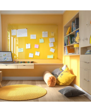 Skleněná magnetická tabule pro děti - žlutá exotická Smatab®