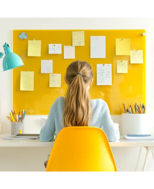 Žlutá neapolská skleněná magnetická tabule pro děti Smatab®
