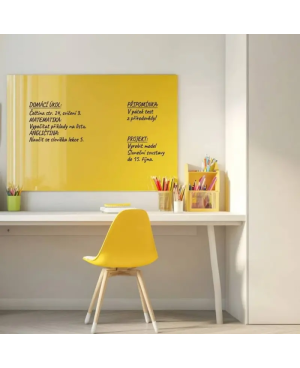 Žlutá neapolská skleněná magnetická tabule pro děti Smatab®