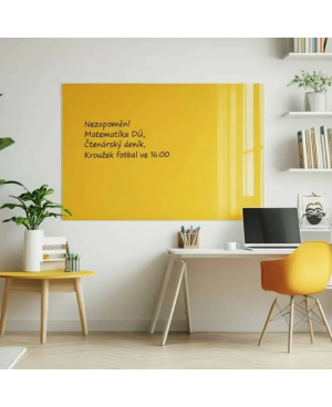 Žlutá neapolská skleněná magnetická tabule pro děti Smatab®