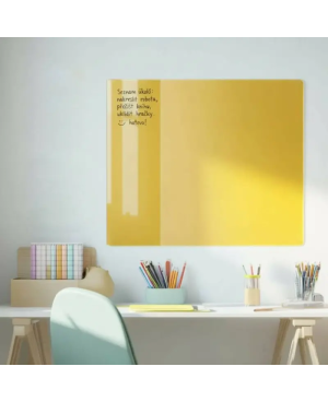 Žlutá neapolská skleněná magnetická tabule pro děti Smatab®