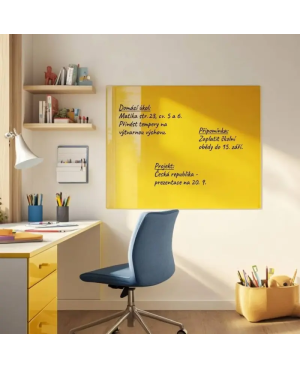 Žlutá neapolská skleněná magnetická tabule pro děti Smatab®