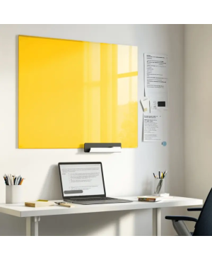 Žlutá neapolská skleněná magnetická tabule pro děti Smatab®