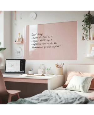 Skleněná magnetická tabule pro děti - růžová tělová Smatab®