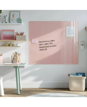 Skleněná magnetická tabule pro děti - růžová tělová Smatab®