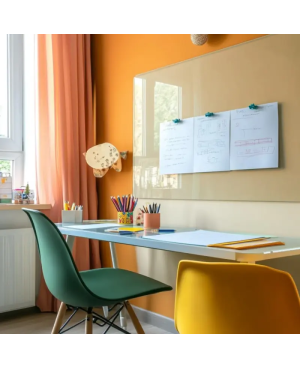 Skleněná magnetická tabule pro děti - okrová umbra Smatab®