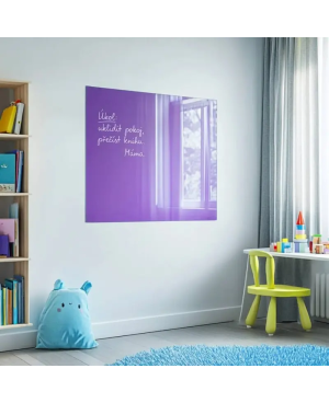 Skleněná magnetická tabule pro děti - fialová kobaltová Smatab®