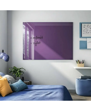 Skleněná magnetická tabule pro děti - fialová kobaltová Smatab®