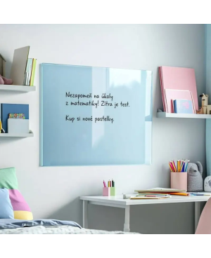 Skleněná magnetická tabule pro děti - modrá královská Smatab®