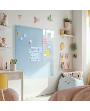 Skleněná magnetická tabule pro děti - modrá královská Smatab®