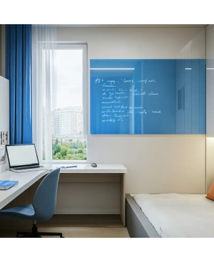 Skleněná magnetická tabule pro děti - modrá coelinová Smatab®