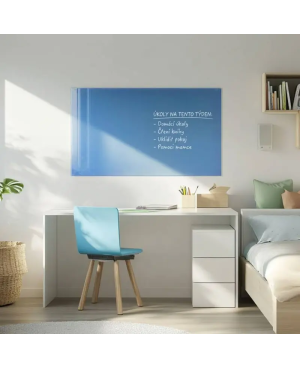 Skleněná magnetická tabule pro děti - modrá coelinová Smatab®