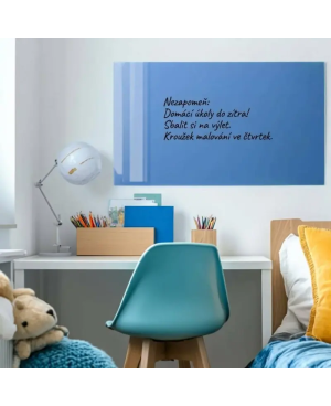 Skleněná magnetická tabule pro děti - modrá coelinová Smatab®