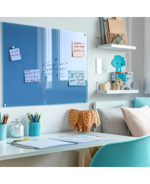 Skleněná magnetická tabule pro děti - modrá coelinová Smatab®