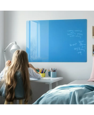 Skleněná magnetická tabule pro děti - modrá coelinová Smatab®