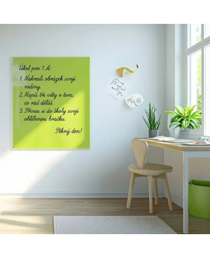 Skleněná magnetická tabule pro děti - zelená pistáciová Smatab®