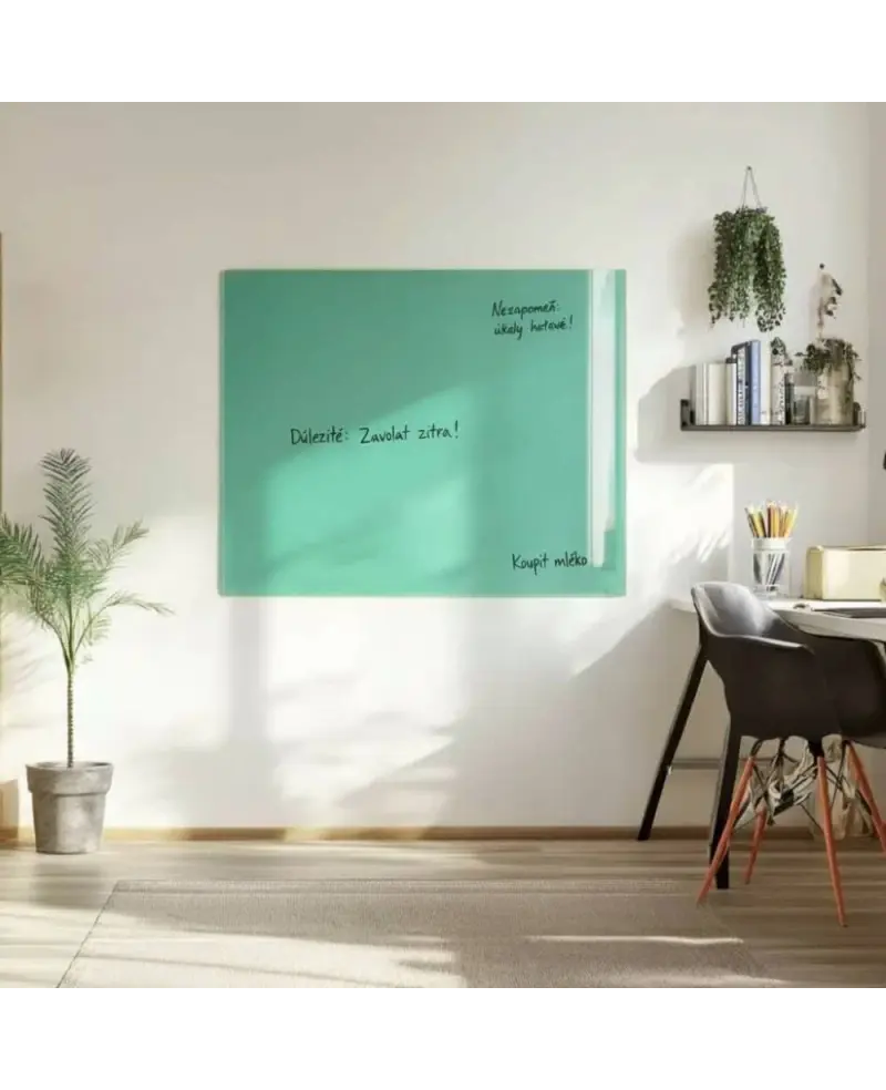 Skleněná magnetická tabule pro děti - zelená veronesová Smatab®