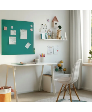 Skleněná magnetická tabule pro děti - zelená smaragdová Smatab®