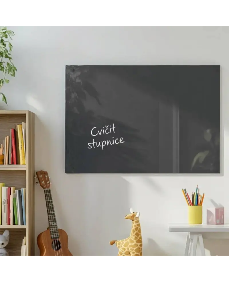 Skleněná magnetická tabule pro děti - šedá antracitová Smatab®