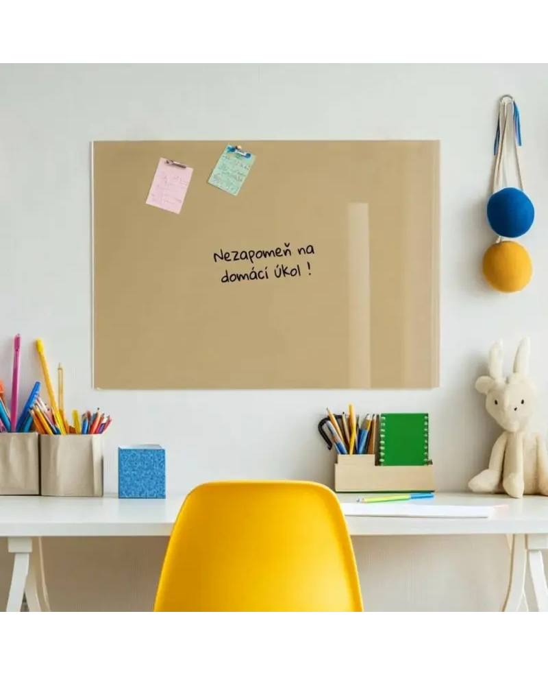 Skleněná magnetická tabule - okrová umbra Smatab®