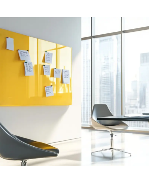 Skleněná pracovní a kancelářská tabule - žlutá exotická Smatab®