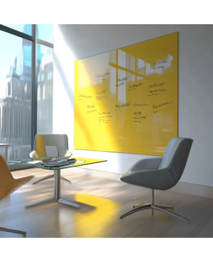 Skleněná pracovní a kancelářská tabule - žlutá exotická Smatab®