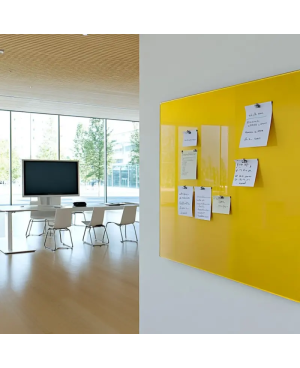 Skleněná pracovní a kancelářská tabule - žlutá exotická Smatab®