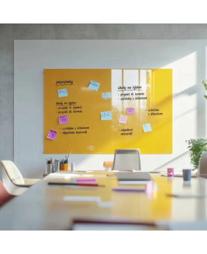 Skleněná pracovní a kancelářská tabule - žlutá neapolská Smatab®