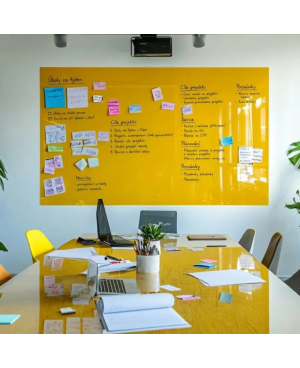 Skleněná pracovní a kancelářská tabule - žlutá neapolská Smatab®